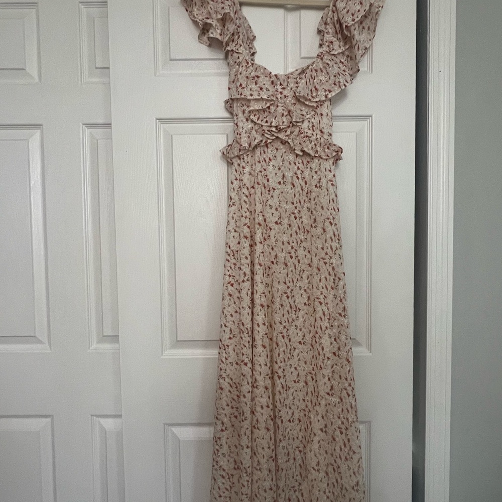 Floral Ruffle Maxi Dress